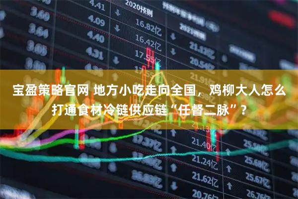宝盈策略官网 地方小吃走向全国，鸡柳大人怎么打通食材冷链供应链“任督二脉”？