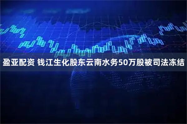 盈亚配资 钱江生化股东云南水务50万股被司法冻结