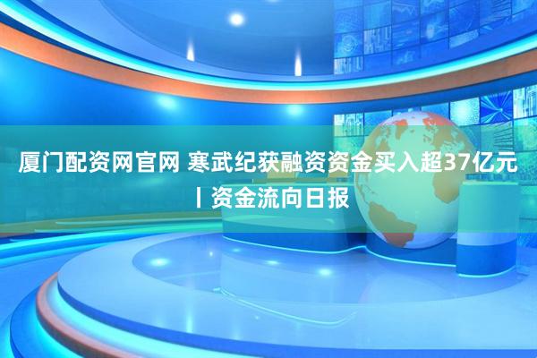 厦门配资网官网 寒武纪获融资资金买入超37亿元丨资金流向日报