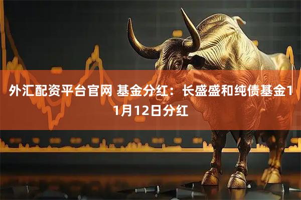 外汇配资平台官网 基金分红：长盛盛和纯债基金11月12日分红