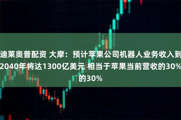 迪莱奥普配资 大摩：预计苹果公司机器人业务收入到2040年将达1300亿美元 相当于苹果当前营收的30%